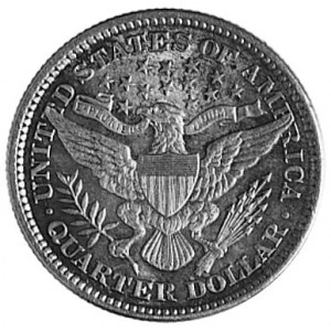 25 centów 1898, Filadelfia, Aw: Głowa Wolności w prawo,...