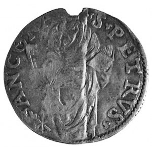 Juliusz III 1550-1555, AR giulio, Ancona, Aw: Tarcza he...