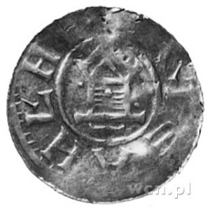 król Otto III, denar, Aw: Krzyż, w polu napis ODDO, w o...
