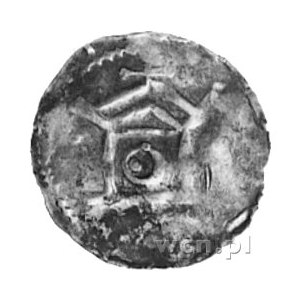 cesarz Otto III 983-1002, denar, Aw: Krzyż, w polu 3 ku...