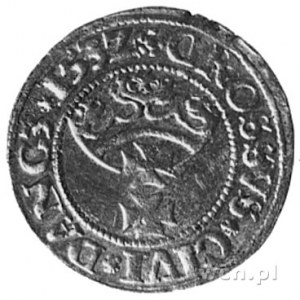 grosz 1532, Gdańsk, Aw: Popiersie i napis, Rw: Herb Gda...