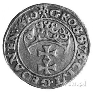 grosz 1540, Gdańsk, j.w., Kop.II.4b -RR-, Gum.566