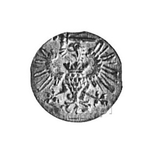 denar 1573, Gdańsk, Aw: Orzeł, Rw: Herb Gdańska, Kop.I ...