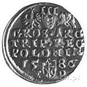 trojak 1586, Olkusz, j.w., Kop. IX.6b, -RR-, Gum.717