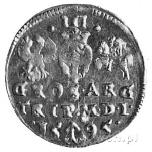 trojak 1595, Wilno, Aw: j.w., Rw: Herby i napis, Kop.II...