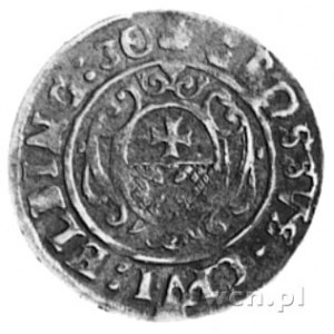 grosz 1630, Elbląg- Okupacja szwedzka, Aw: Popiersie Gu...