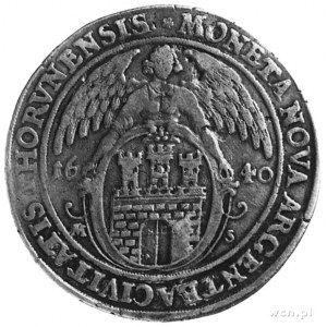 talar 1640, Toruń, Aw: Półpostać i napis, Rw: Herb Toru...