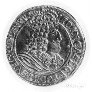 dukat 1659, Toruń, Aw: Popiersie i napis, Rw: Herb Toru...