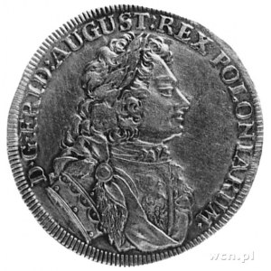 2/3 talara (gulden) 1707, Drezno, Aw: Popiersie i napis...