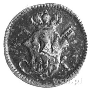 ciężarek dukata 1768, Warszawa, Aw: Tarcza herbowa z or...