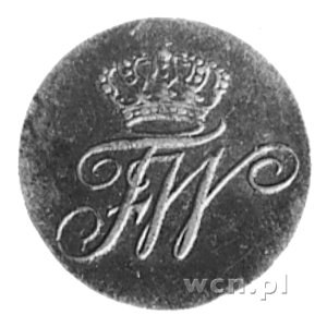 szeląg 1801, Aw: Monogram FW, Rw: Napis, Plage 44