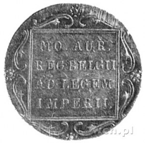 dukat 1831, Utrecht, Aw: Stojący rycerz i napis, Rw: Na...
