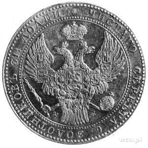 1 1/2 rubla=10 złotych 1836, Warszawa, j.w., Plage 325,...