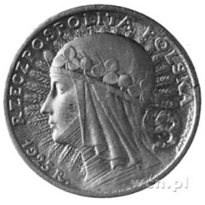 20 złotych 1925, głowa kobiety, wybito 105 sztuk, brąz ...
