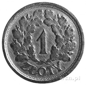 1 złoty 1928, Aw: Orzeł i napis, Rw: Nominał w wieńcu d...