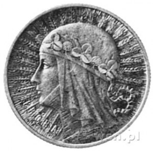 1 złoty 1932, głowa kobiety z wypukłym napisem PRÓBA, w...