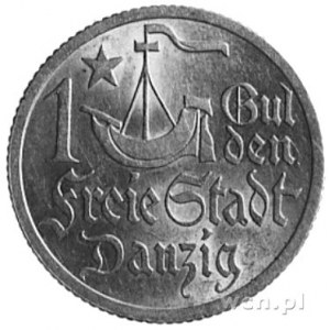 1 gulden 1923, bardzo rzadki w tym stanie zachowania