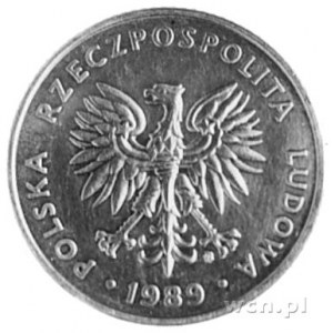 20 złotych 1989, Warszawa, jak moneta obiegowa, mosiądz...