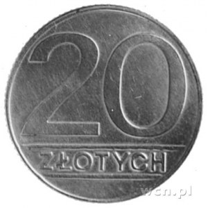 20 złotych 1989, Warszawa, jak moneta obiegowa, mosiądz...