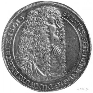 talar 1674, Oleśnica, Aw: Popiersie Sylwiusza Fryderyka...