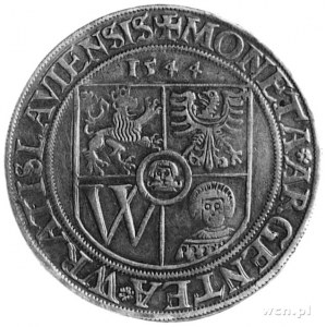 talar 1544, Wrocław, Aw: Tarcza herbowa i napis, Rw: Le...
