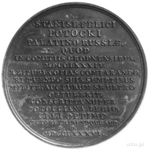 medal sygnowany I.P.H.F. (Holzhaeusser), wybity w 1786 ...