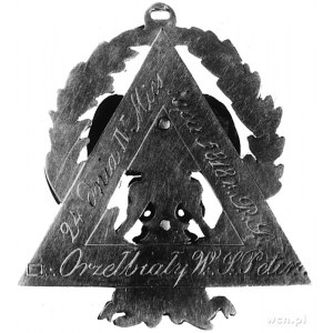 odznaka masońska Loży Orła Białego w Sankt Petersburgu;...