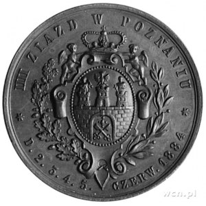 medal sygnowany M KURNATOWSKI, wybity w 1884 roku dla u...