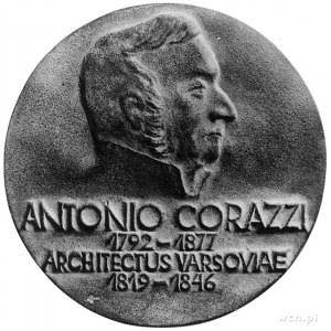 medal nie sygnowany, lany, Aw: Głowa Antonio Corazziego...