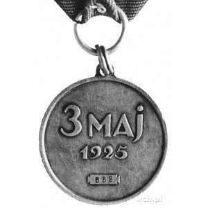 medal 3-go Maja nr 658, 30,0 mm, wstążka nieoryginalna,...