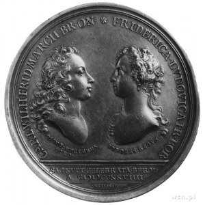 Brandenburgia- Ansbach, medal sygnowany VESTNER, wybity...