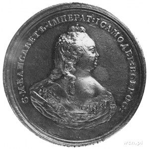 medal nie sygnowany wybity w 1742 roku z okazji koronac...