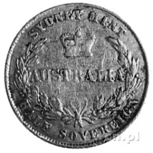 1/2 suwerena 1866, Sydney, Aw: Głowa królowej Wiktorii,...