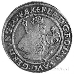 1/10 talara 1560, Hall, Aw: Półpostać króla, w otoku na...