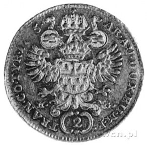 2 dukaty 1765, Krzemnica, Aw: Postać cesarzowej, po bok...