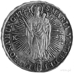 talar 1744, Krzemnica, Aw: Popiersie i w otoku napis, R...