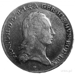 talar 1796, Günzburg, Aw: Głowa, poniżej litera H, w ot...