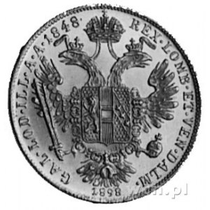 dukat 1848-1898 (rocznicowy), Wiedeń, Aw: Głowa, w otok...