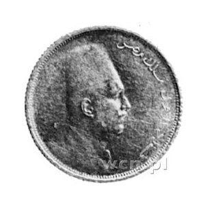 Fuad 1917-1936, 20 piastrów 1923, Aw: Popiersie i napis...