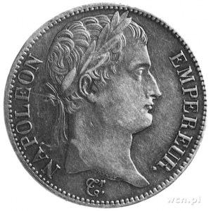 5 franków 1811, Paryż, Aw: Głowa w wieńcu, w otoku napi...