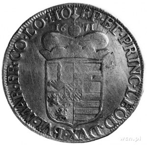 Maksymilian Henryk 1650-1688, patagon 1671, Aw: Popiers...