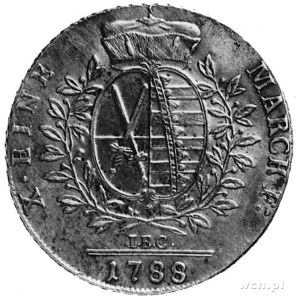 talar 1788, Drezno, Aw: Głowa w prawo, w otoku napis, R...