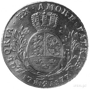 Christian VII 1766-1808, speciedaler 1777, Kongsberg, A...