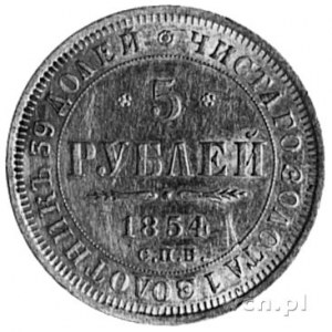 5 rubli 1854, Petersburg, Fr.138