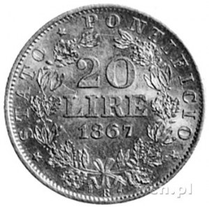 20 lirów 1867, Rzym, Fr.280