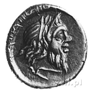 D. Silanus L.f. (91 p.n.e.), denar, Aw: Maska Sylena w ...