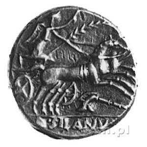 D. Silanus L.f. (91 p.n.e.), denar, Aw: Maska Sylena w ...