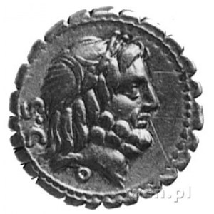 Q. Antonius Balbus (83-82 p.n.e.), denar, Aw: Głowa Jup...