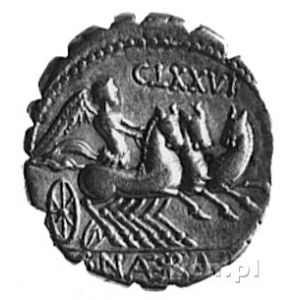 C. Naevius Balbus (79 p.n.e.), denar, Aw: Głowa Venus w...