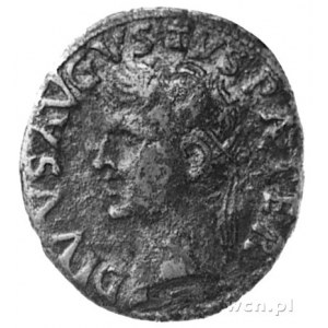 dupondius (as?), Aw: Głowa Augusta w lewo i napis: DIVV...